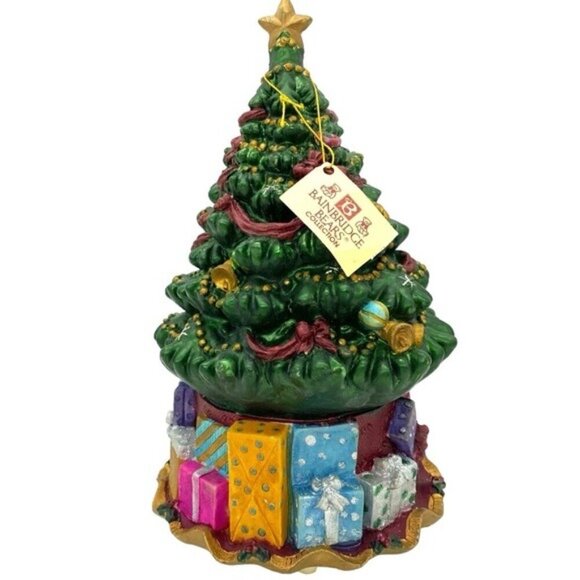 Bainbridge Bears Porcelain Christmas Tree Music Box - Picture 1 of 10